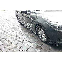 RAJOUTS DES BAS DE CAISSE MAXTON Mazda 3 BN (Mk3) Facelift Noir Brillant