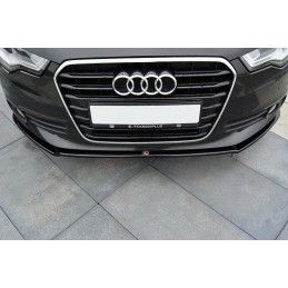 Maxton LAME DU PARE-CHOCS AVANT V.1 Audi A6 C7 Gloss Black, AU-A6-C7-FD1G Tuning.fr