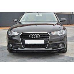 Maxton LAME DU PARE-CHOCS AVANT V.1 Audi A6 C7 Gloss Black, AU-A6-C7-FD1G Tuning.fr