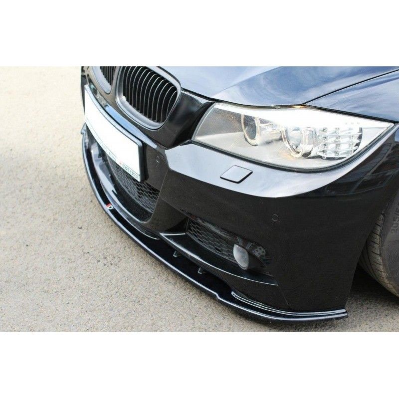 Maxton LAME DU PARE-CHOCS AVANT V.1 BMW 3 E91 M-PACK FACELIFT Gloss Black, BM-3-91F-MPACK-FD1G Tuning.fr