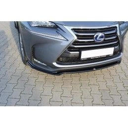 Maxton LAME DU PARE-CHOCS AVANT V.1 Lexus NX Mk1 Gloss Black, LE-NX-1-FD1G Tuning.fr