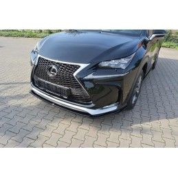 Maxton LAME DU PARE-CHOCS AVANT V.1 Lexus NX Mk1 F-Sport Gloss Black, LE-NX-1-FSPORT-FD1G Tuning.fr