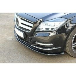 Maxton LAME DU PARE-CHOCS AVANT V.1 Mercedes CLS C218 Gloss Black, ME-CLS-218F-FD1G Tuning.fr