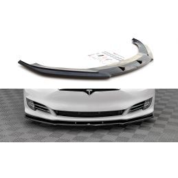 Maxton LAME DU PARE-CHOCS AVANT V.1 Tesla Model S Facelift Gloss Black, TE-MODELS-1F-FD1G Tuning.fr