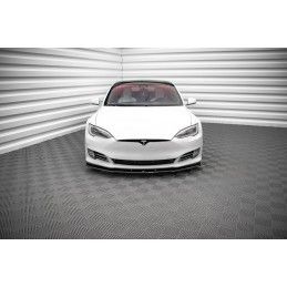Maxton LAME DU PARE-CHOCS AVANT V.1 Tesla Model S Facelift Gloss Black, TE-MODELS-1F-FD1G Tuning.fr