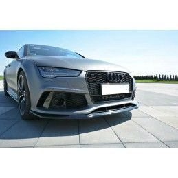 Maxton LAME DU PARE-CHOCS AVANT V.2 Audi RS7 Facelift Gloss Black, AU-RS7-1F-FD2G Tuning.fr