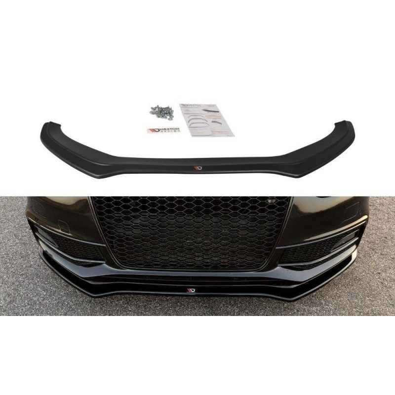 Maxton Lame Du Pare-Chocs Avant V.2 Audi S4 B8 FL Gloss Black, AU-S4-B8F-FD2G Tuning.fr