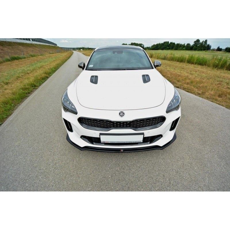 Maxton LAME DU PARE-CHOCS AVANT V.2 KIA STINGER GT Gloss Black, KI-ST-1-GT-FD2G Tuning.fr