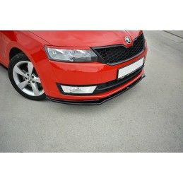 Maxton Lame Du Pare-Chocs Avant V.2 Skoda Rapid Gloss Black, SK-RA-1-FD2G Tuning.fr