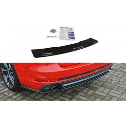 Maxton CENTRAL ARRIÈRE SPLITTER Audi A4 B9 S-Line Gloss Black, AU-A4-B9-SLINE-AV-RD1G Tuning.fr