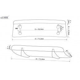 RDX Rear Diffusor U-Diff XL Tuning MERCEDES CL-Class C216, MERCEDES