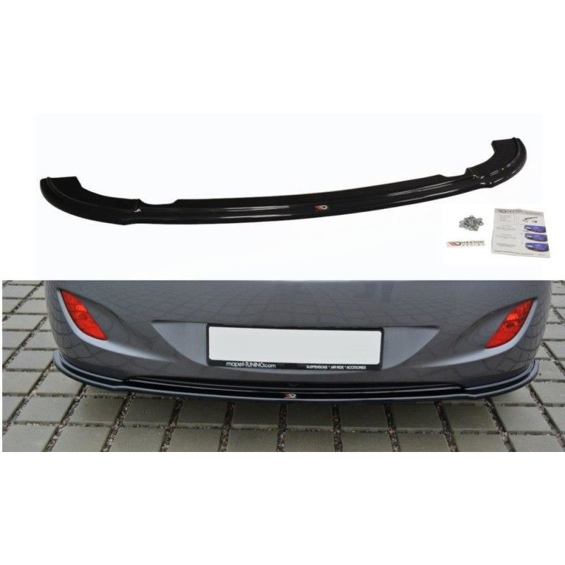 Maxton CENTRAL ARRIÈRE SPLITTER Hyundai i30 mk.2 Gloss Black, HY-I30-2-RD1G Tuning.fr