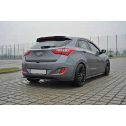 Maxton CENTRAL ARRIÈRE SPLITTER Hyundai i30 mk.2 Gloss Black, HY-I30-2-RD1G Tuning.fr