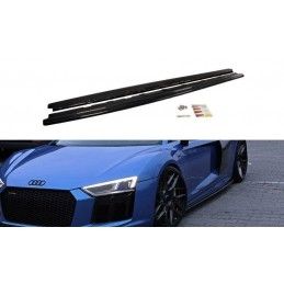 Rajouts Des Bas De Caisse MAXTON Pour Audi R8 Mk.2 Noir Brillant