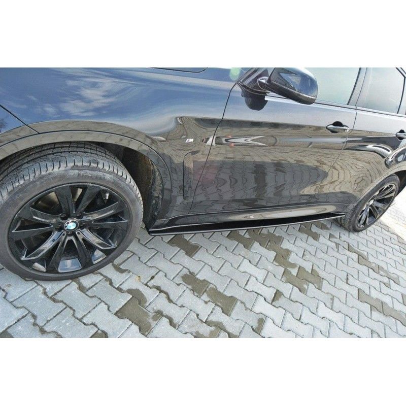 RAJOUTS DES BAS DE CAISSE MAXTON BMW X6 F16 MPACK Noir Brillant