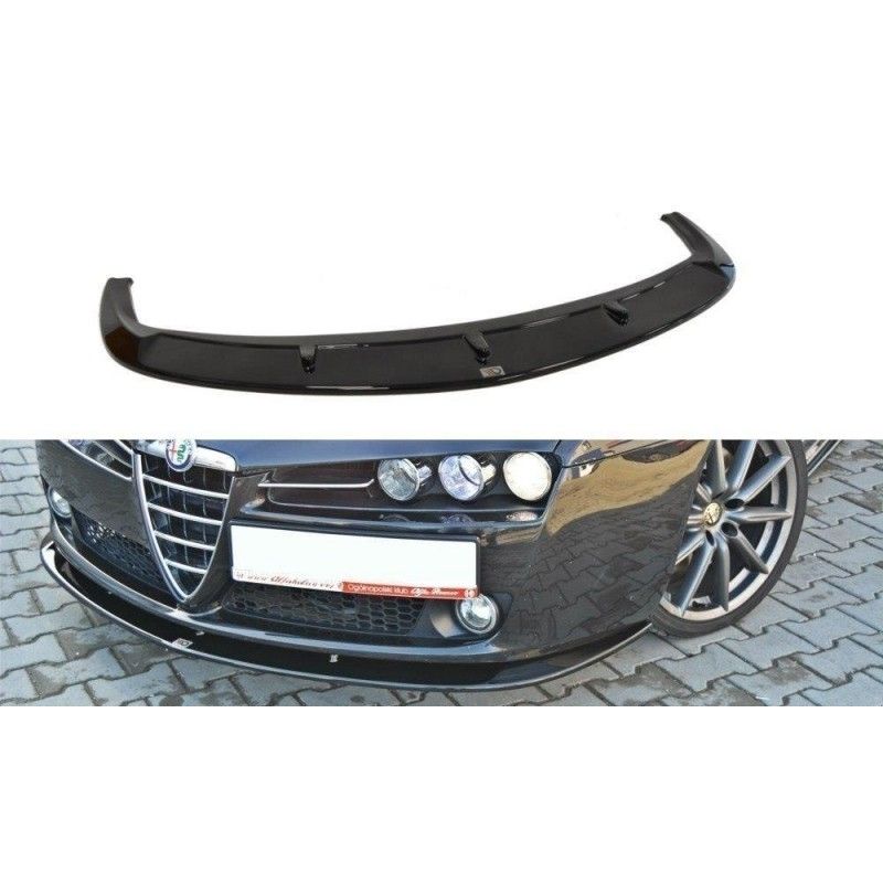 Maxton LAME DU PARE-CHOCS AVANT v.2 ALFA ROMEO 159 Gloss Black, AL-159-FD2G Tuning.fr