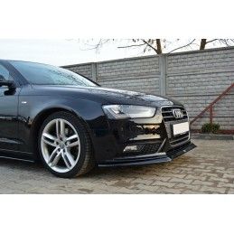 Maxton Lame Du Pare-Chocs Avant V.2 Audi A4 B8 FL Gloss Black, AU-A4-B8F-FD2G Tuning.fr