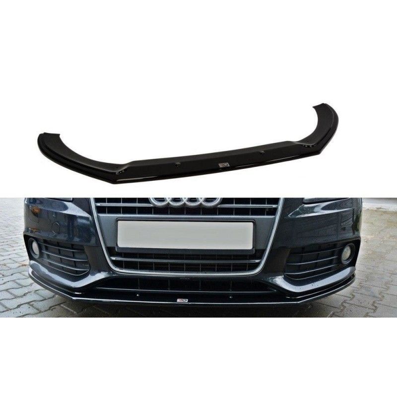 Maxton Lame Du Pare-Chocs Avant V.2 Audi A4 B8 Gloss Black, AU-A4-B8-FD2G Tuning.fr