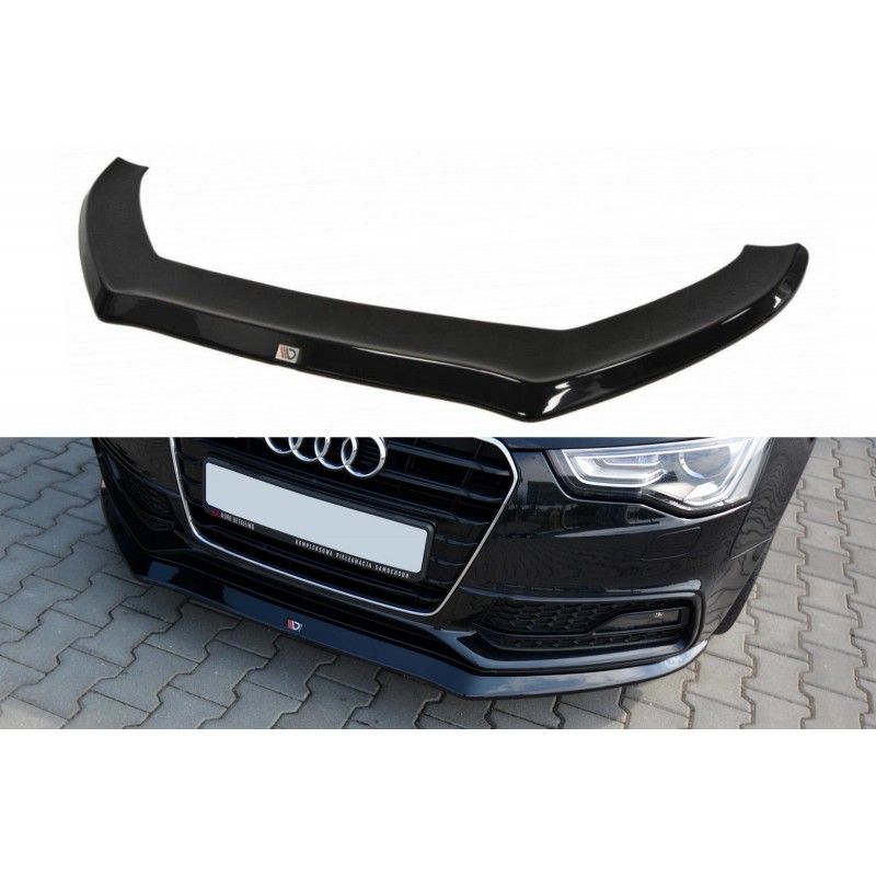 Maxton Lame Du Pare-Chocs Avant V.1 Audi S5 / A5 S-Line 8T FL Gloss Black, AU-A5-1F-SLINE-FD1G Tuning.fr