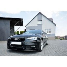 Maxton Lame Du Pare-Chocs Avant V.1 Audi S5 / A5 S-Line 8T FL Gloss Black, AU-A5-1F-SLINE-FD1G Tuning.fr