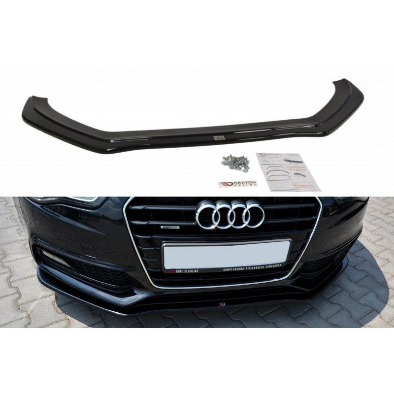 Maxton Lame Du Pare-Chocs Avant V.2 Audi S5 / A5 S-Line 8T FL Gloss Black, AU-A5-1F-SLINE-FD2G Tuning.fr