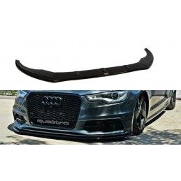 Maxton Lame Du Pare-Chocs Avant V.1 Audi S6 / A6 S-Line C7 Gloss Black, AU-A6-C7-SLINE-FD1G Tuning.fr