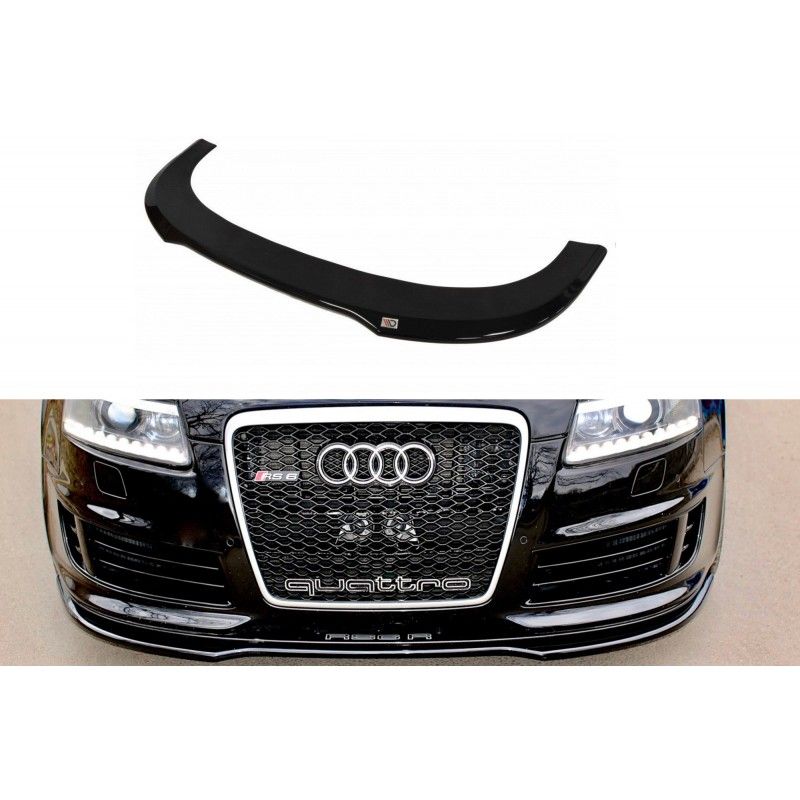 Maxton LAME DU PARE-CHOCS AVANT AUDI RS6 C6 Gloss Black, AU-RS6-C6-FD1G Tuning.fr