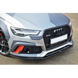 Maxton Lame Du Pare-Chocs Avant V.1 Audi RS6 C7 / C7 FL Gloss Black, AU-RS6-C7-FD1G Tuning.fr