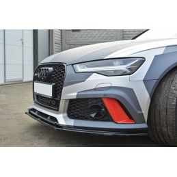 Maxton Lame Du Pare-Chocs Avant V.1 Audi RS6 C7 / C7 FL Gloss Black, AU-RS6-C7-FD1G Tuning.fr