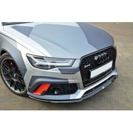 Maxton Lame Du Pare-Chocs Avant V.2 Audi RS6 C7 / C7 FL Gloss Black, AU-RS6-C7-FD2G Tuning.fr