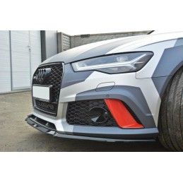 Maxton Lame Du Pare-Chocs Avant V.2 Audi RS6 C7 / C7 FL Gloss Black, AU-RS6-C7-FD2G Tuning.fr