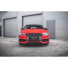 Maxton Lame Du Pare-Chocs Avant V.1 Audi S3 / A3 S-Line 8V Sedan / Cabrio Gloss Black, AU-S3-3-FD1G Tuning.fr