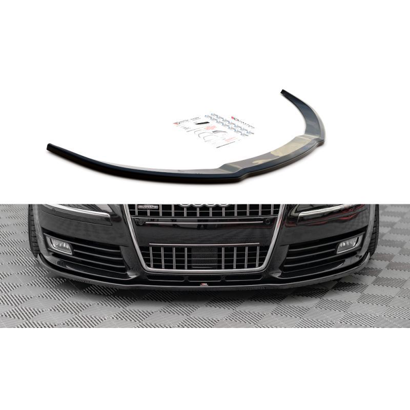 Maxton LAME DU PARE-CHOCS AVANT AUDI S8 D3 Gloss Black, AU-S8-D3-FD1G Tuning.fr