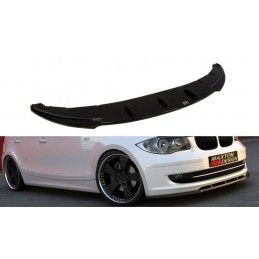 Maxton LAME DU PARE-CHOCS AVANT BMW 1 E81 / E87 (APRES FACELIFT POUR STANDARD PARE-CHOCS) Gloss Black, BM-1-81F-FD1G Tuning.fr