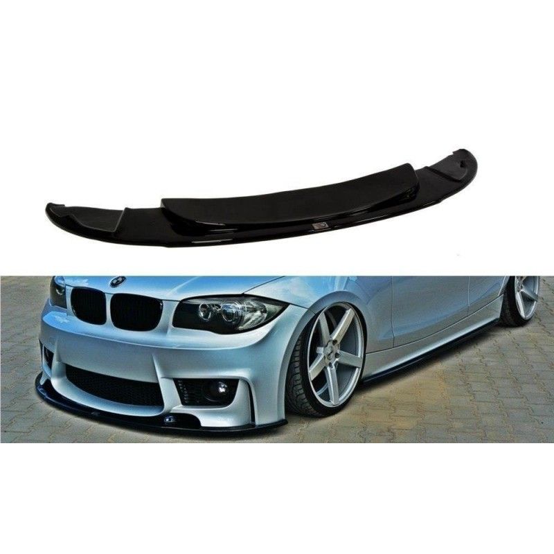 Maxton LAME DU PARE-CHOCS AVANT BMW 1 E87 M-Design Gloss Black, BM-1-87-MPACK-FD1G Tuning.fr