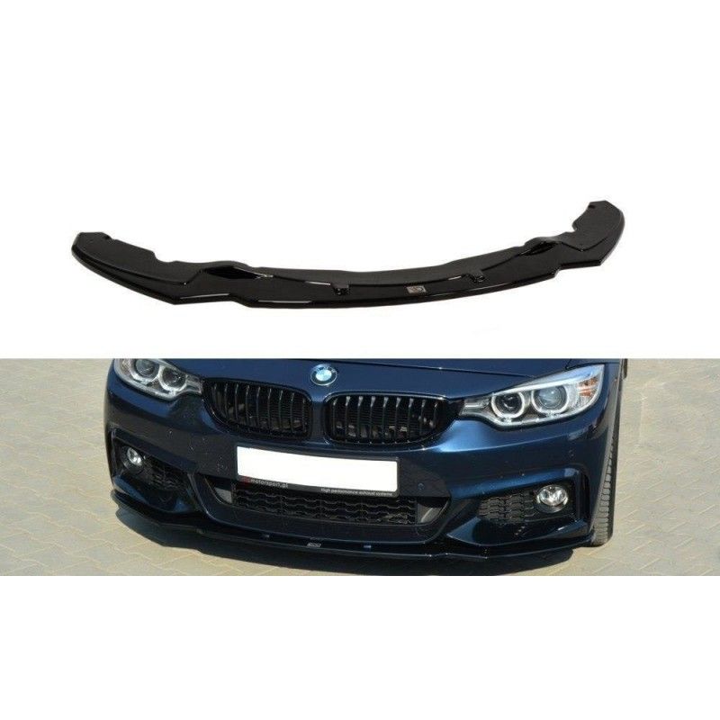 Maxton LAME DU PARE-CHOCS AVANT v.1 BMW 4 F32 M-PACK Gloss Black, BM-4-F32-MPACK-FD1G Tuning.fr