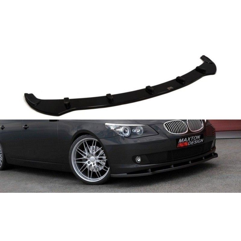 Maxton LAME DE PARE-CHOCS AVANT BMW 5 E60 / E61 (APRES FACELIFT) Gloss Black, BM-5-60F-FD1G Tuning.fr