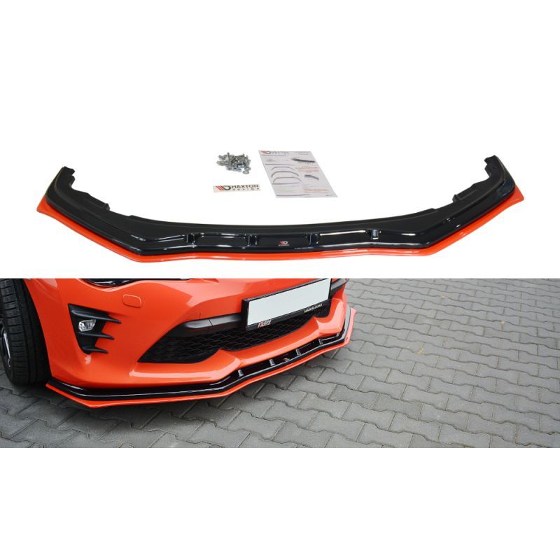 LAME AVANT MAXTON / SPLITTER V.4 TOYOTA GT86 FACELIFT Noir Brillant + Rouge