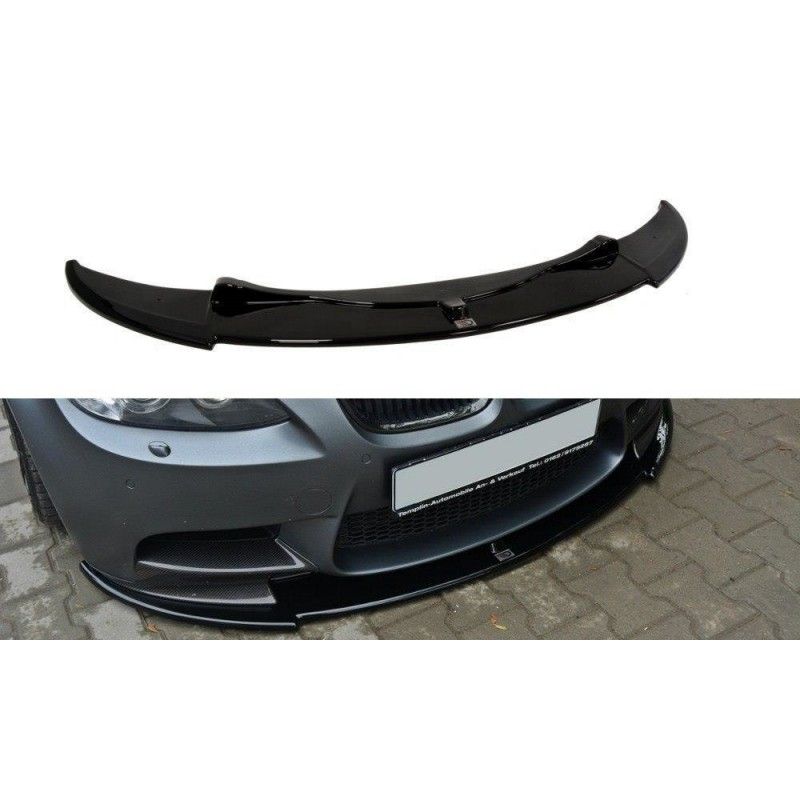 Maxton LAME DU PARE-CHOCS AVANT BMW M3 E92 / E93 (AVANT FACELIFT se monte sur diviseurs M Performance) Gloss Black, BM-3-92-M-MP