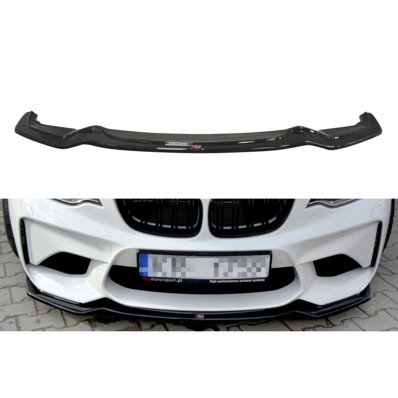 Maxton LAME DU PARE-CHOCS AVANT / SPLITTER BMW M2 (F87) COUPÉ Gloss Black, BM-2-87-M-FD1G Tuning.fr