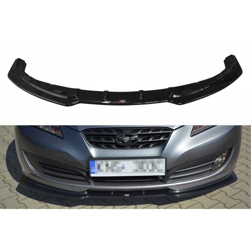 LAME AVANT MAXTON / SPLITTER HYUNDAI GENESIS COUPÉ MK.1 Noir Brillant