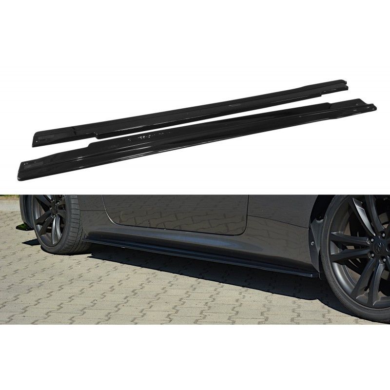 SET DES DIFFUSEUR DES BAS DE CAISSE HYUNDAI GENESIS COUPÉ MK.1 Noir Brillant