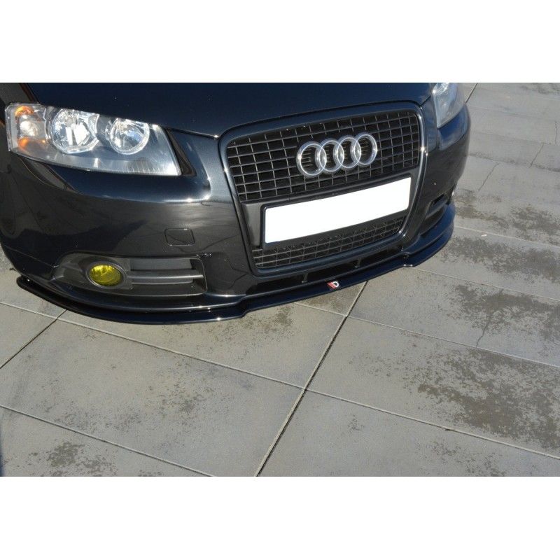 Maxton Lame Du Pare-Chocs Avant / Splitter Audi A3 8P S-Line Gloss Black, AU-A3-2-SLINE-FD1G Tuning.fr