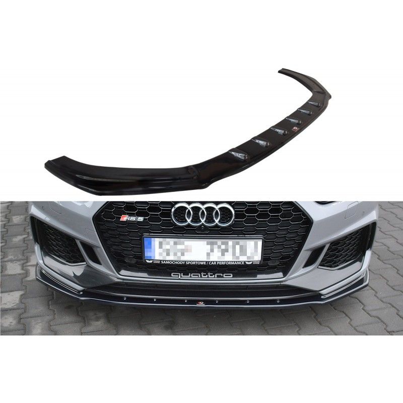 LAME AVANT MAXTON / Splitter V.1 Audi RS5 F5 Coupe / Sportback Noir Brillant