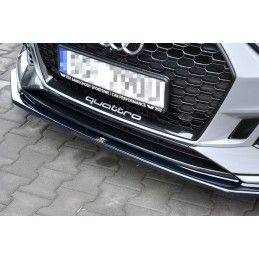 Maxton Lame Du Pare-Chocs Avant / Splitter V.2 Audi RS5 F5 Coupe / Sportback Gloss Black, AU-RS5-2-FD2G Tuning.fr