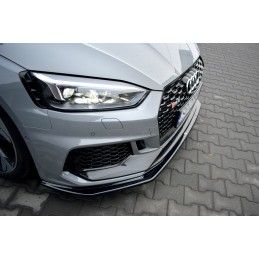 Maxton Lame Du Pare-Chocs Avant / Splitter V.2 Audi RS5 F5 Coupe / Sportback Gloss Black, AU-RS5-2-FD2G Tuning.fr