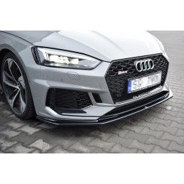 Maxton Lame Du Pare-Chocs Avant / Splitter V.2 Audi RS5 F5 Coupe / Sportback Gloss Black, AU-RS5-2-FD2G Tuning.fr