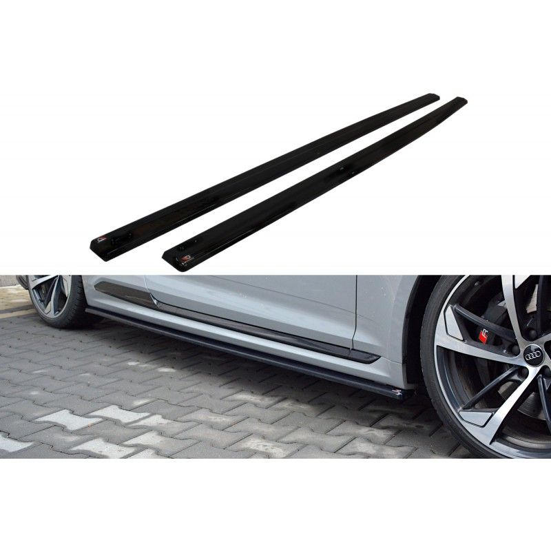 Maxton Set Des Diffuseur Des Bas De Caisse Audi RS5 F5 Coupe Gloss Black, AU-RS5-2-SD1G Tuning.fr