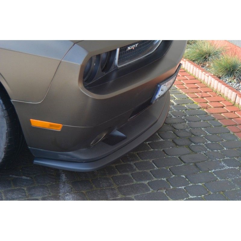 LAME AVANT MAXTON / SPLITTER DODGE CHALLENGER MK3. PHASE-I SRT8 COUPE Noir Brillant