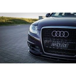 LAME AVANT MAXTON / Splitter Audi A6 S-Line C6 FL Noir Brillant